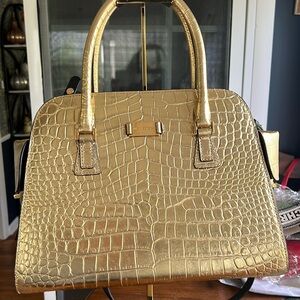 Michael Kors Gold  crock bag